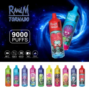 RAHDM TORNADO K16 9000 Puffs Disposable Vape with Mesh Coil 18ml Prefilled Liquid and