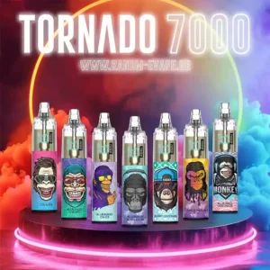 RandM Tornado 7000 Puffs Disposable Vape with 14ml Prefilled Liquid and Multiple Nicotine Strengths