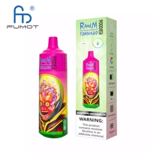 RandM Tornado 9000 Puffs Pro Disposable Vape with 18ml Prefilled Liquid and Mesh Coil, Available in 0% 2% 5% Nicotine
