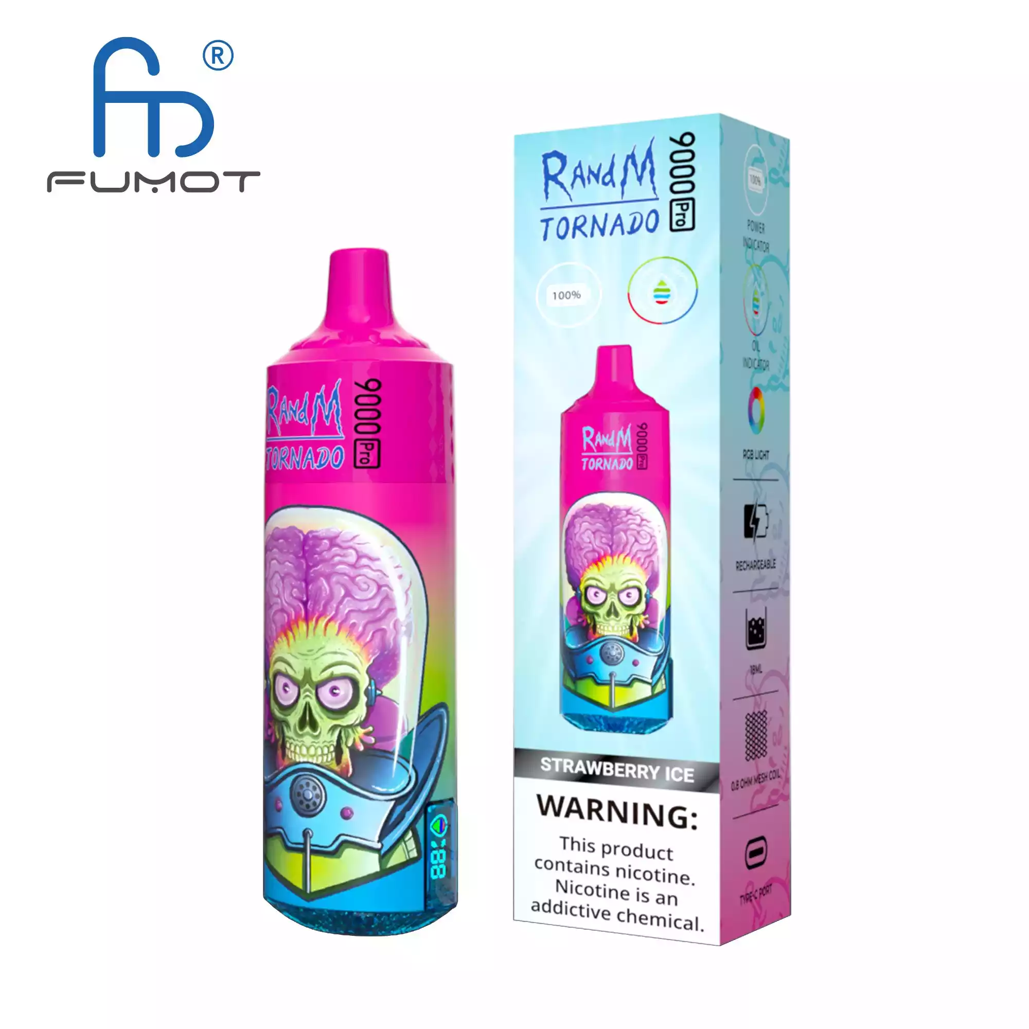 RandM Tornado 9000 Puffs Pro Disposable Vape with 18ml Prefilled Liquid and Mesh Coil, Available in 0% 2% 5% Nicotine (15) – 副本 RandM Tornado 9000 Puffs Pro Disposable Vape with 18ml Prefilled Liquid and Mesh Coil, Available in 0% 2% 5% Nicotine (15) – 副本