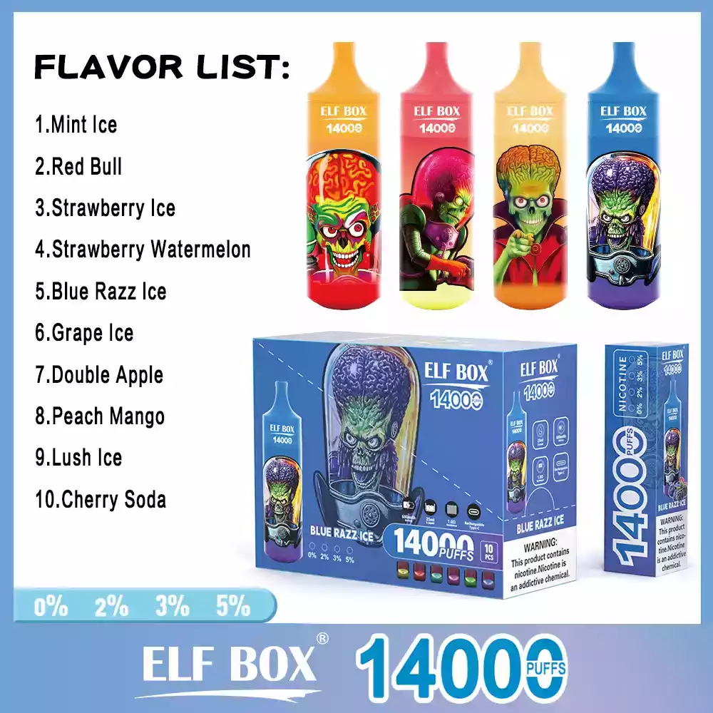 Titel ELF BOX RGB 14000 Puffs Vapeador Desechable0% 2% 3% 5% NicotineLatest Vape Pen Desechable (3) Titel ELF BOX RGB 14000 Puffs Vapeador Desechable0% 2% 3% 5% NicotineLatest Vape Pen Desechable (3)