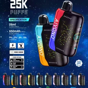 Top-Rated AIVONO AIM BOOM 25000 Puffs Disposable Vape with 28ml Prefilled Liquid and Mesh Coil