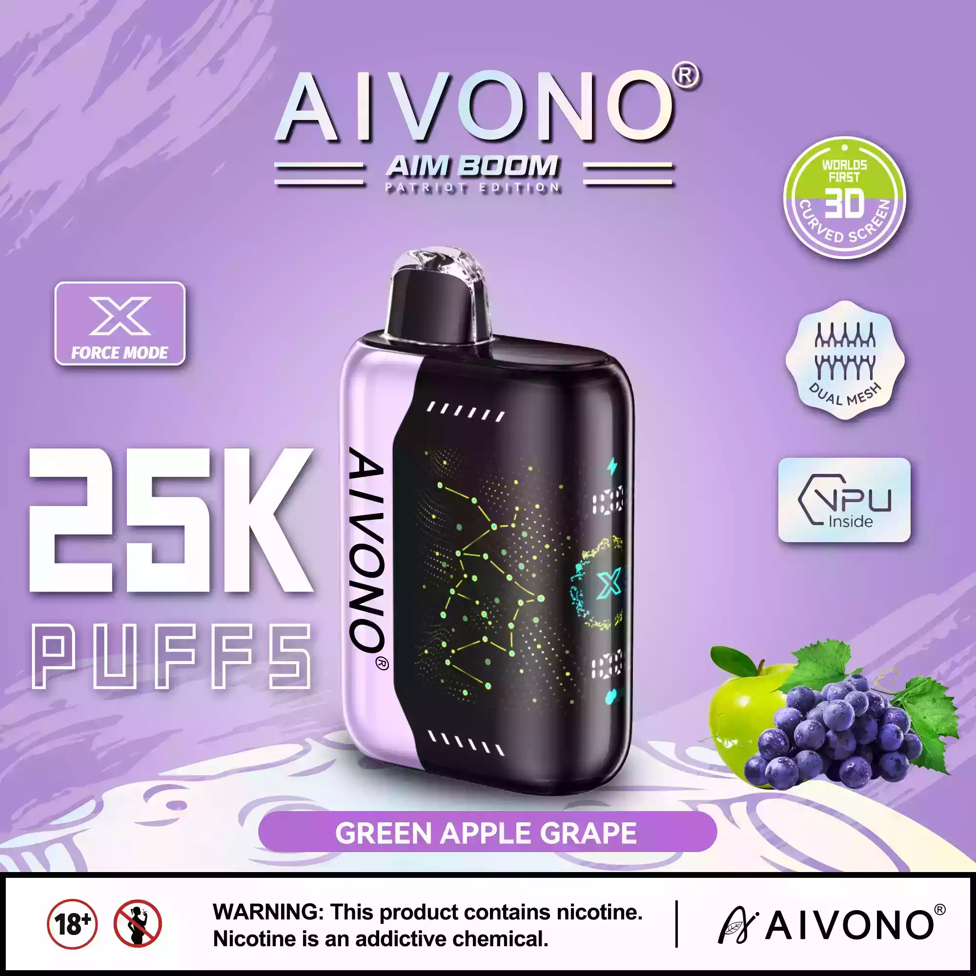 Top-Rated AIVONO AIM BOOM 25000 Puffs Einweg-Vape mit 28ml vorgefülltem Liquid und Mesh Coil (7) (2) Top-Rated AIVONO AIM BOOM 25000 Puffs Einweg-Vape mit 28ml vorgefülltem Liquid und Mesh Coil (7) (2)