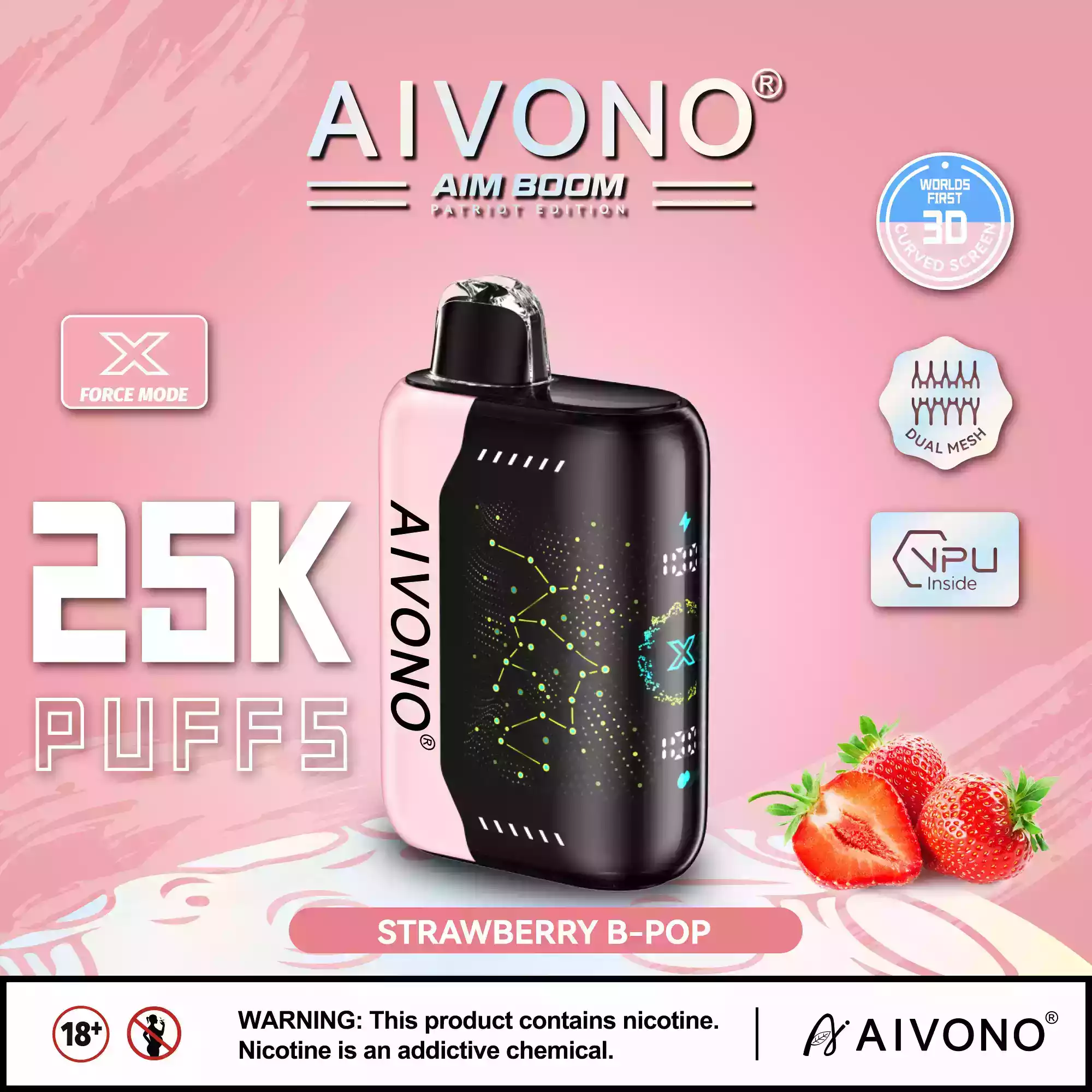 Top-Rated AIVONO AIM BOOM 25000 Puffs Einweg-Vape mit 28ml vorgefülltem Liquid und Mesh Coil (9) (2) Top-Rated AIVONO AIM BOOM 25000 Puffs Einweg-Vape mit 28ml vorgefülltem Liquid und Mesh Coil (9) (2)
