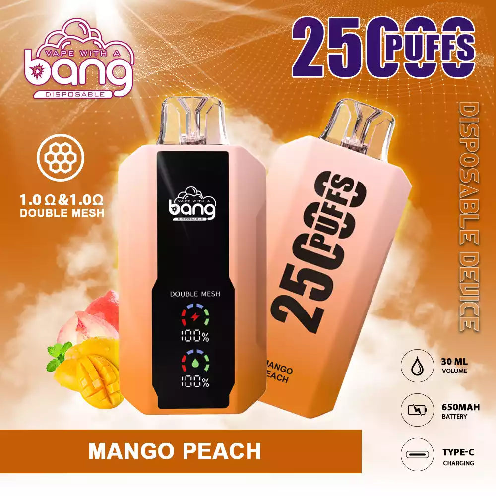 Top Seller Bang 25000 Puffs Wholesale Disposable Vape with 30ml Prefilled Liquid and Mesh Coil (2) Top Seller Bang 25000 Puffs Wholesale Disposable Vape with 30ml Prefilled Liquid and Mesh Coil (2)