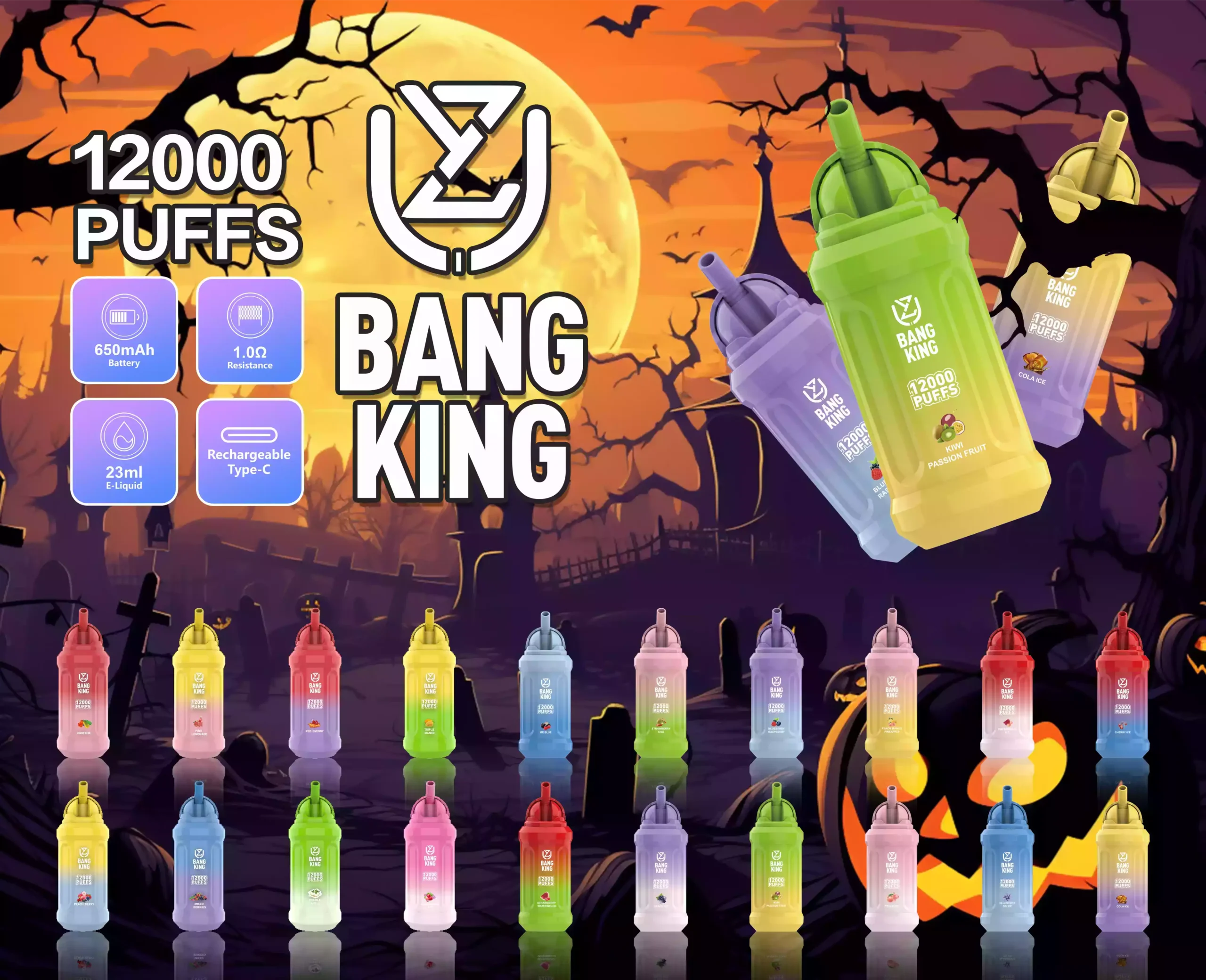 UZY Bang King 12000 Puffs 0% 2% 3% 5% Nicotine Latest Disposable Vape Pen (4) UZY Bang King 12000 Puffs 0% 2% 3% 5% Nicotine Latest Disposable Vape Pen (4)