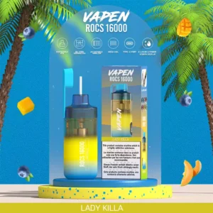 VAPEN ROCS 16000 PUFF Sigaretta elettronica monouso con liquido elettronico ricaricabile da 25 ml e separazione avanzata del nucleo dell'olio