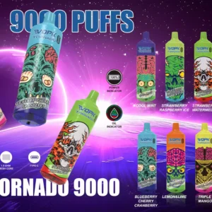 VOPK TORNADO 9000 Puffs Disposable Vape with Frosted Sticker and Prefilled Liquid