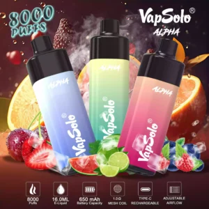 Vapsolo Alpha 8000 Puffs Disposable Vape with Child Lock & Adjustable Airflow