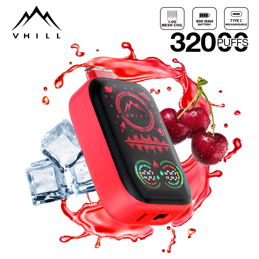 Vhill FULL SCREEN 32000 Puffs Three Tanks, LCD Display, Mesh Coil Disposable Vape Pen (10) Vhill FULL SCREEN 32000 Puffs Three Tanks, LCD Display, Mesh Coil Disposable Vape Pen (10)
