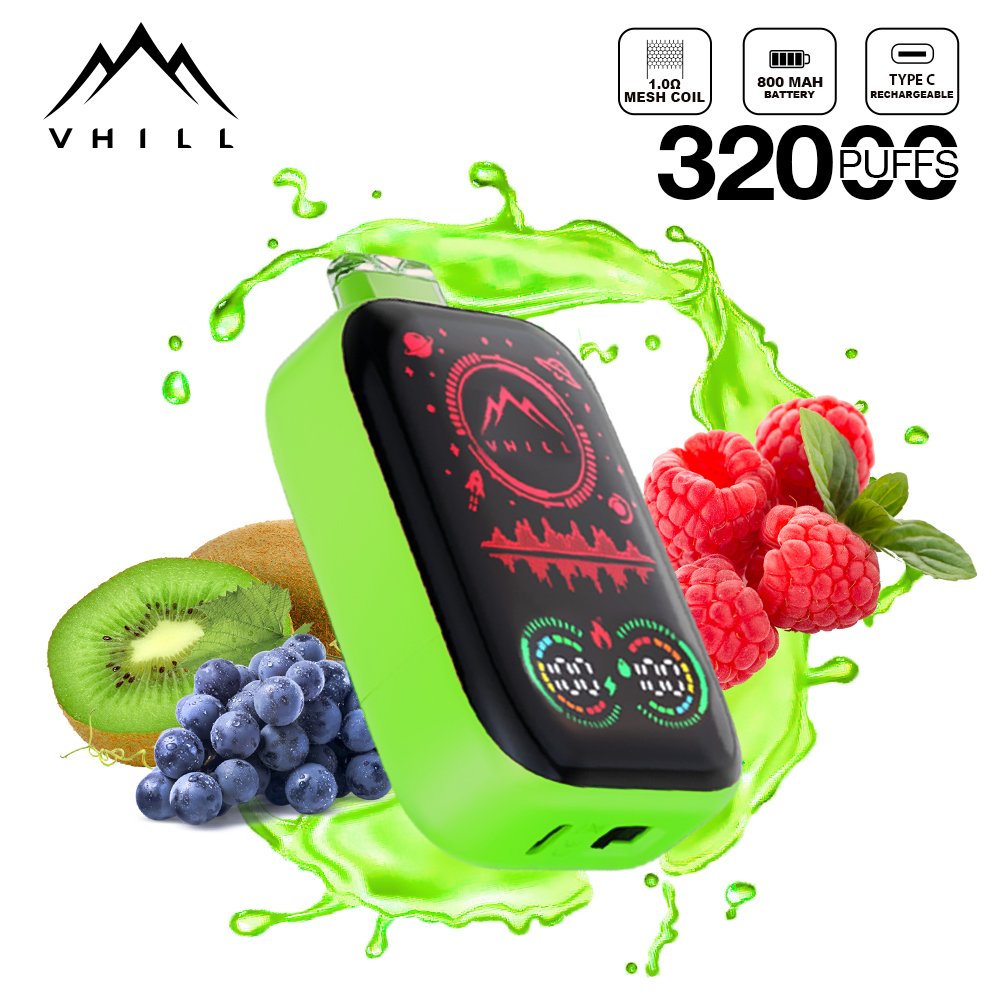 Vhill FULL SCREEN 32000 Puffs Three Tanks, LCD Display, Mesh Coil Disposable Vape Pen (5) Vhill FULL SCREEN 32000 Puffs Three Tanks, LCD Display, Mesh Coil Disposable Vape Pen (5)