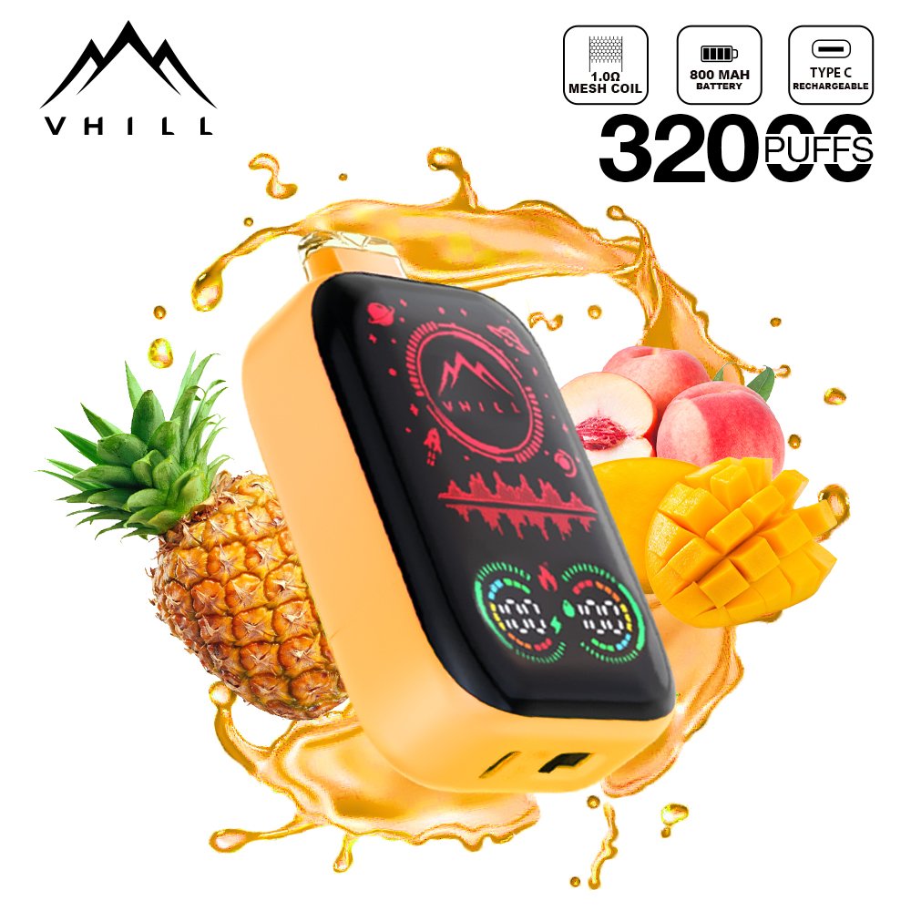Vhill FULL SCREEN 32000 Puffs Three Tanks, LCD Display, Mesh Coil Disposable Vape Pen (6) Vhill FULL SCREEN 32000 Puffs Three Tanks, LCD Display, Mesh Coil Disposable Vape Pen (6)