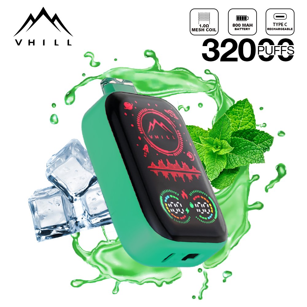 Vhill FULL SCREEN 32000 Puffs Three Tanks, LCD Display, Mesh Coil Disposable Vape Pen (8) Vhill FULL SCREEN 32000 Puffs Three Tanks, LCD Display, Mesh Coil Disposable Vape Pen (8)