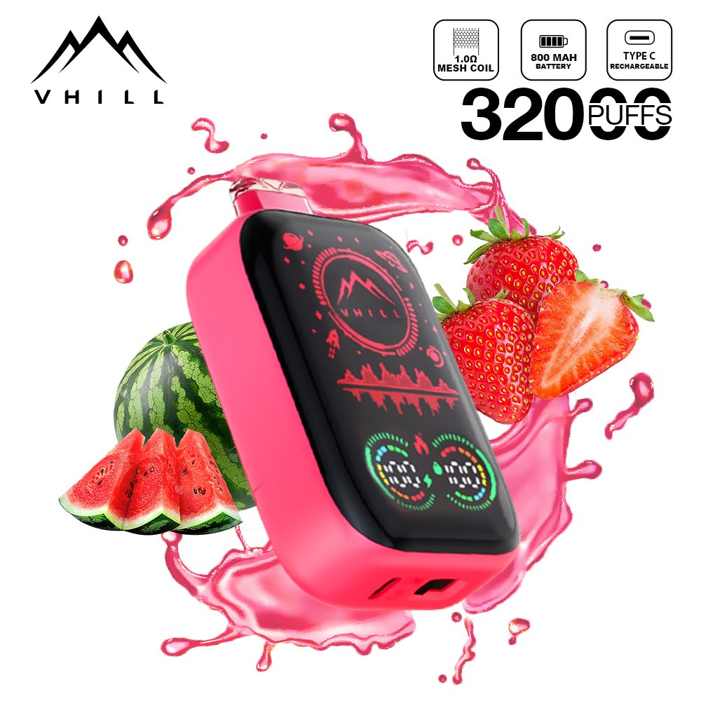 Vhill FULL SCREEN 32000 Puffs Three Tanks, LCD Display, Mesh Coil Disposable Vape Pen (9) Vhill FULL SCREEN 32000 Puffs Three Tanks, LCD Display, Mesh Coil Disposable Vape Pen (9)
