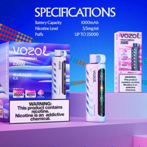 Vozol Gear Shisha 25000 Puffs   LCD Display, Mesh Coil Disposable Vape Pen