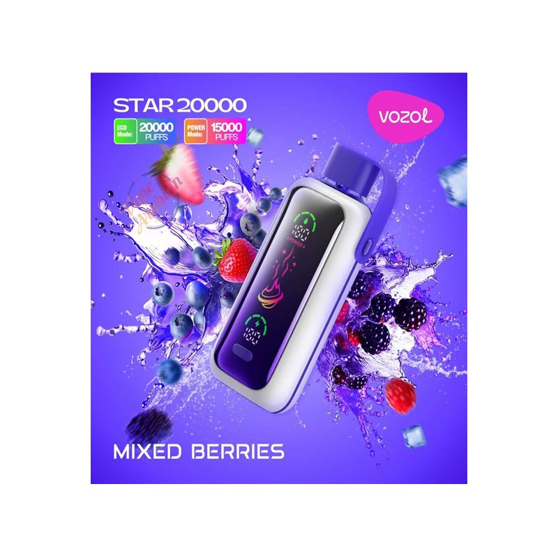 Vozol Star 20000 Puffs LCD Display, Mesh Coil Disposable Vape Pen (15) Vozol Star 20000 Puffs LCD Display, Mesh Coil Disposable Vape Pen (15)