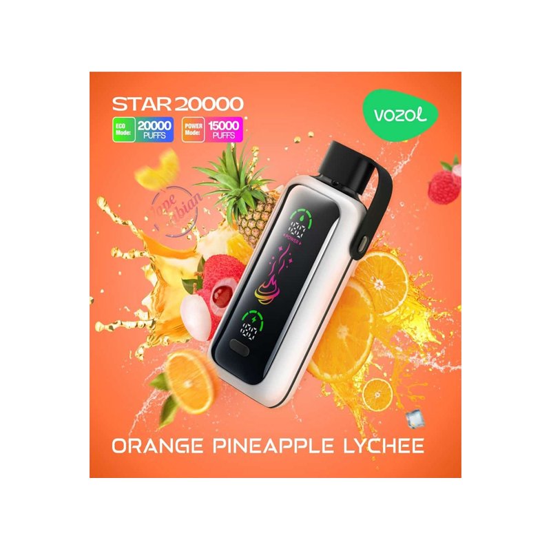 Vozol Star 20000 Puffs LCD Display, Mesh Coil Disposable Vape Pen (16) Vozol Star 20000 Puffs LCD Display, Mesh Coil Disposable Vape Pen (16)