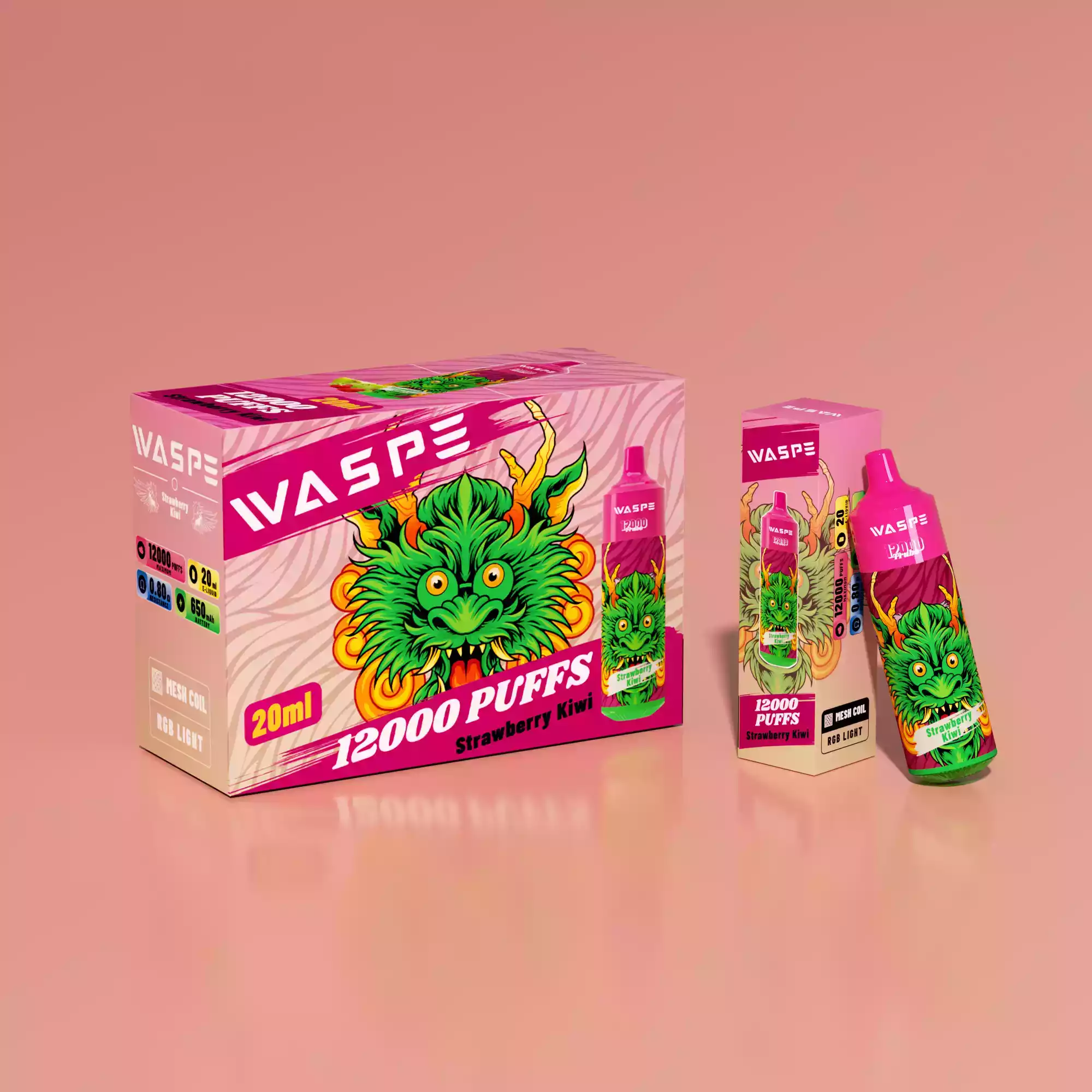 WASPE 12000 Puffs Disposable Vape with Cool Colored Lights and Mesh Coil (14) WASPE 12000 Puffs Disposable Vape with Cool Colored Lights and Mesh Coil (14)