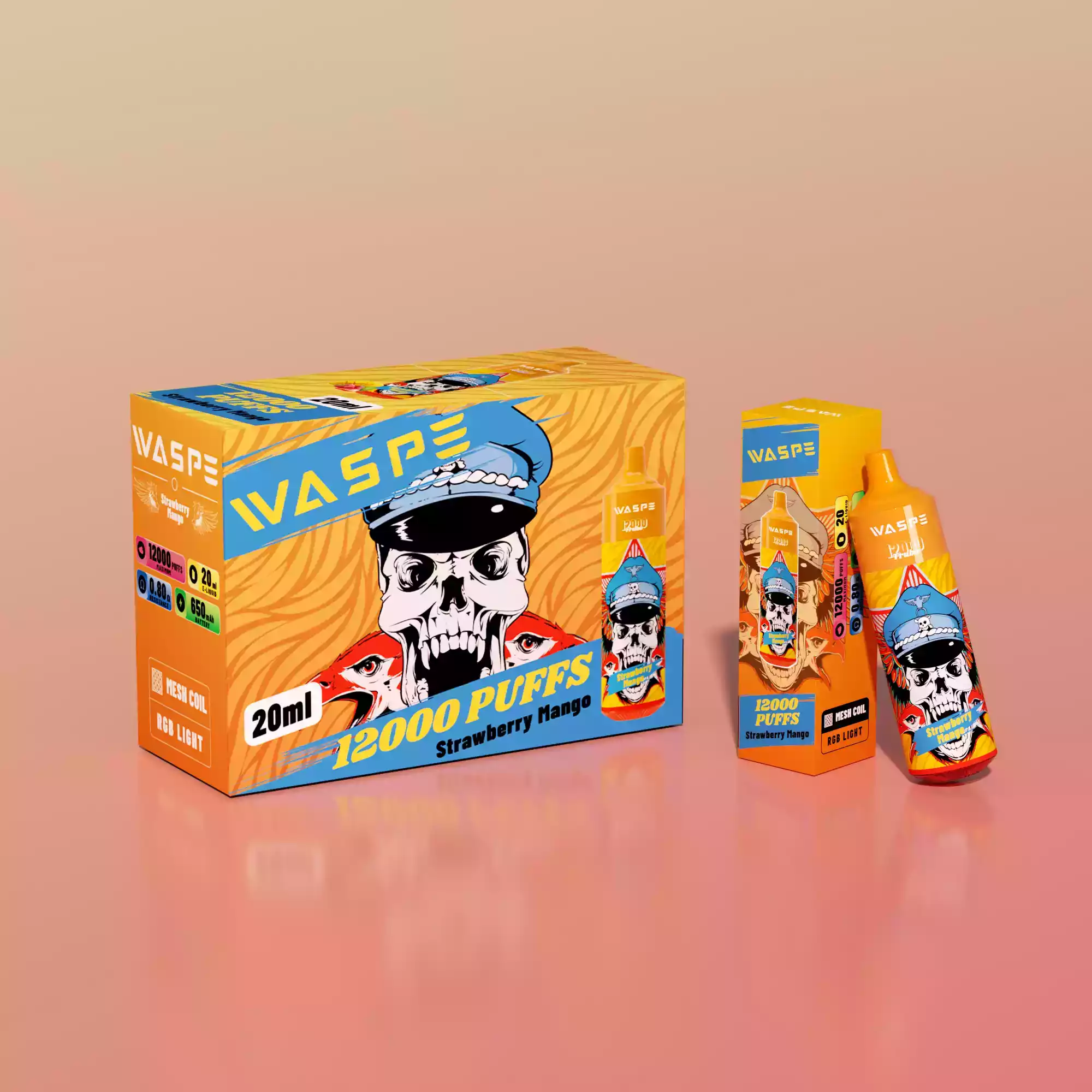 WASPE 12000 Puffs Disposable Vape with Cool Colored Lights and Mesh Coil (15) WASPE 12000 Puffs Disposable Vape with Cool Colored Lights and Mesh Coil (15)