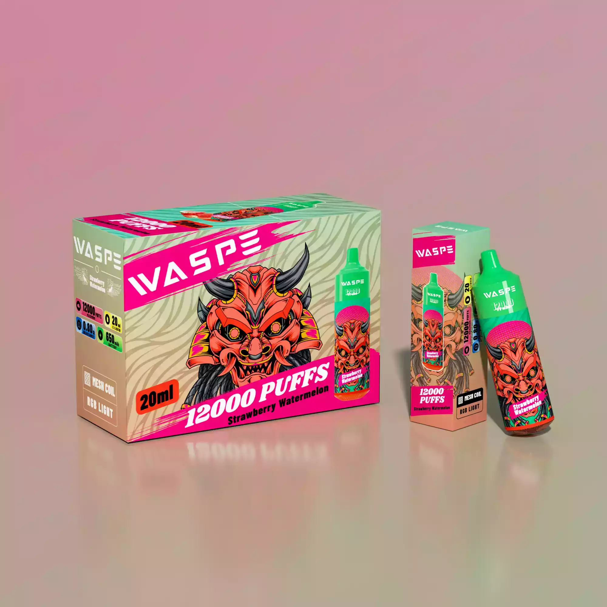 WASPE 12000 Puffs Disposable Vape with Cool Colored Lights and Mesh Coil (18) WASPE 12000 Puffs Disposable Vape with Cool Colored Lights and Mesh Coil (18)