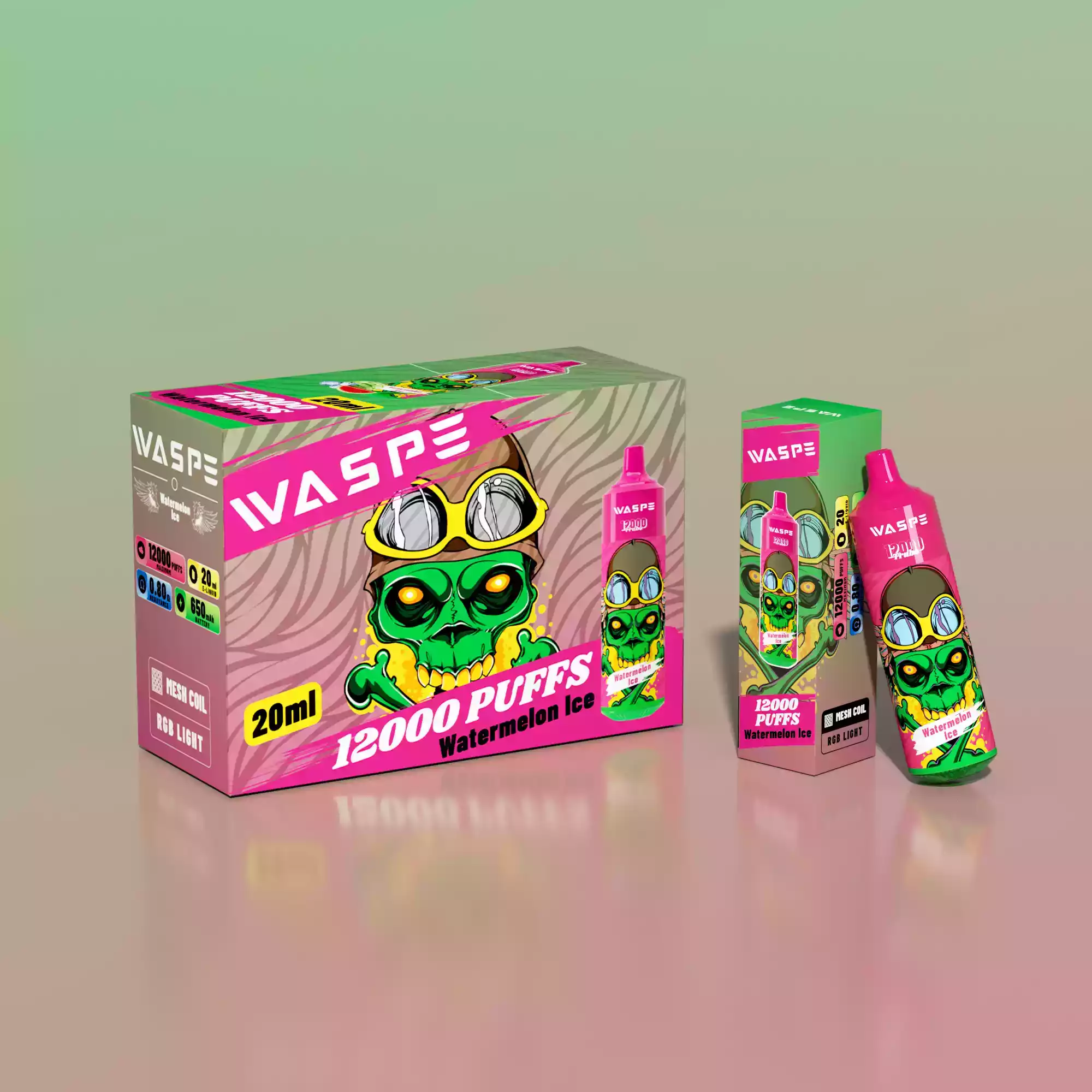 WASPE 12000 Puffs Disposable Vape with Cool Colored Lights and Mesh Coil (19) WASPE 12000 Puffs Disposable Vape with Cool Colored Lights and Mesh Coil (19)