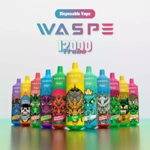 WASPE 12000 boccate di vapore usa e getta con luci colorate e bobina a rete