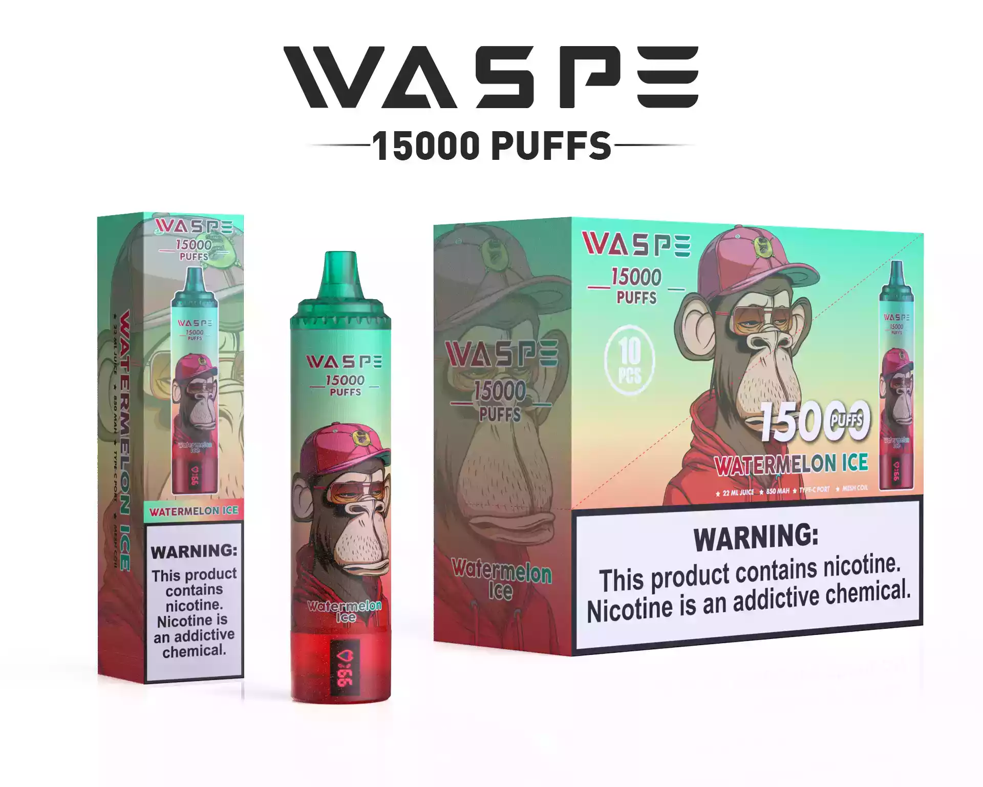 WASPE 15000 Puffs Digital Box Disposable Vape with LCD Display (13) WASPE 15000 Puffs Digital Box Disposable Vape with LCD Display (13)