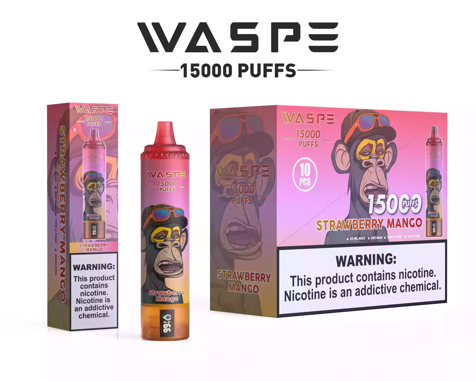 WASPE 15000 Puffs Digital Box Disposable Vape with LCD Display (29) WASPE 15000 Puffs Digital Box Disposable Vape with LCD Display (29)