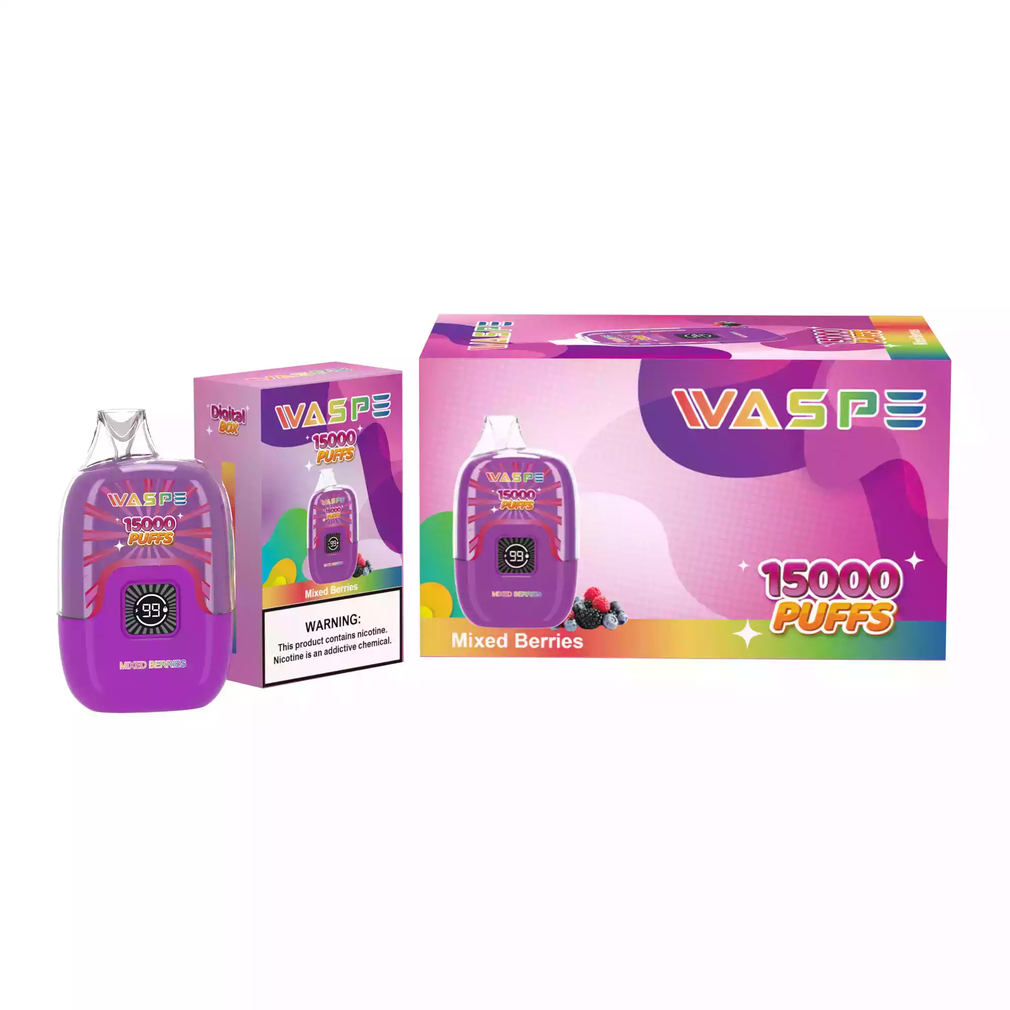WASPE 15000 Puffs Digital Box Disposable Vape with LED Display (11) WASPE 15000 Puffs Digital Box Disposable Vape with LED Display (11)