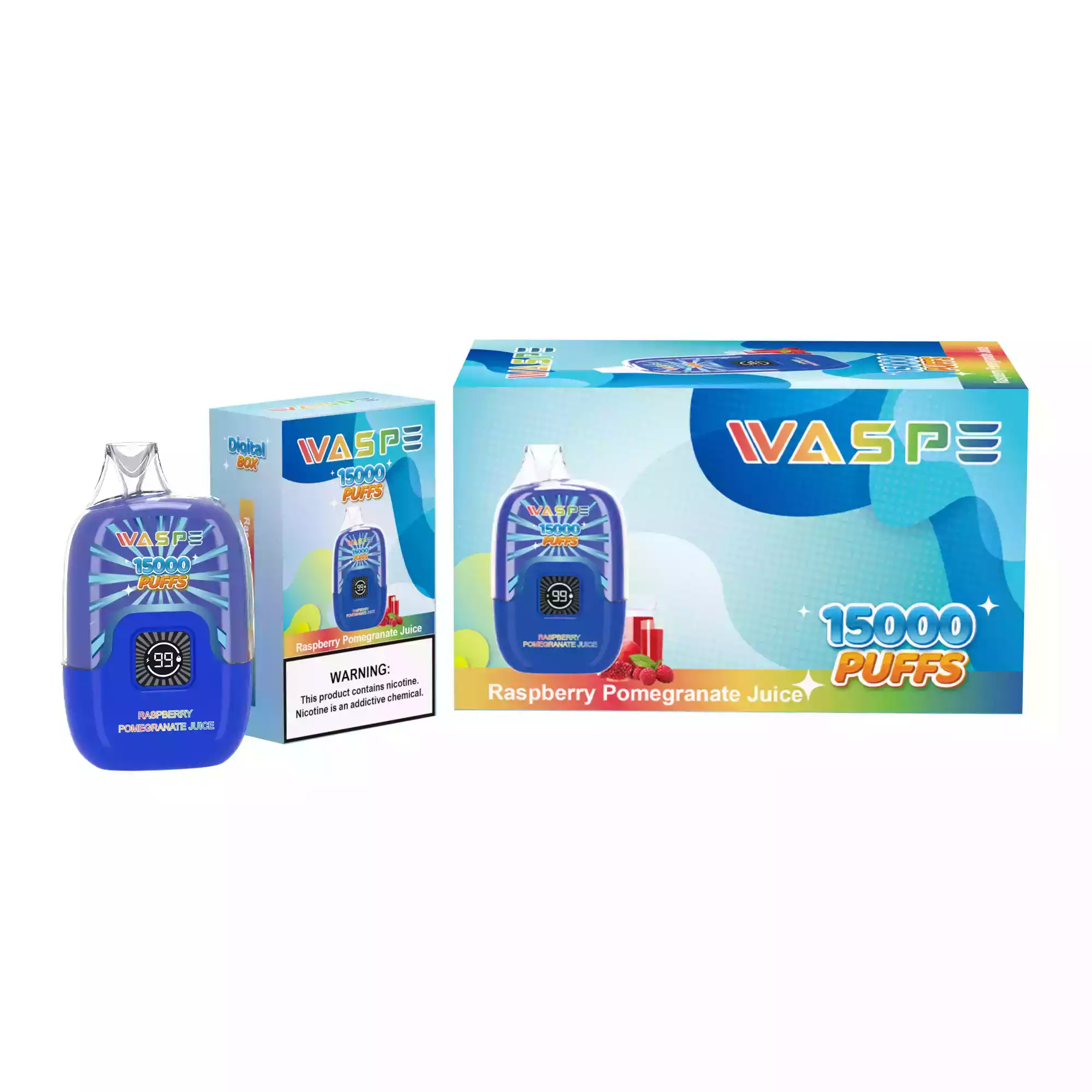 WASPE 15000 Puffs Digital Box Disposable Vape with LED Display (12) WASPE 15000 Puffs Digital Box Disposable Vape with LED Display (12)