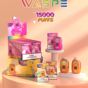 WASPE 15000 boccate Scatola digitale per vaping usa e getta con display a LED
