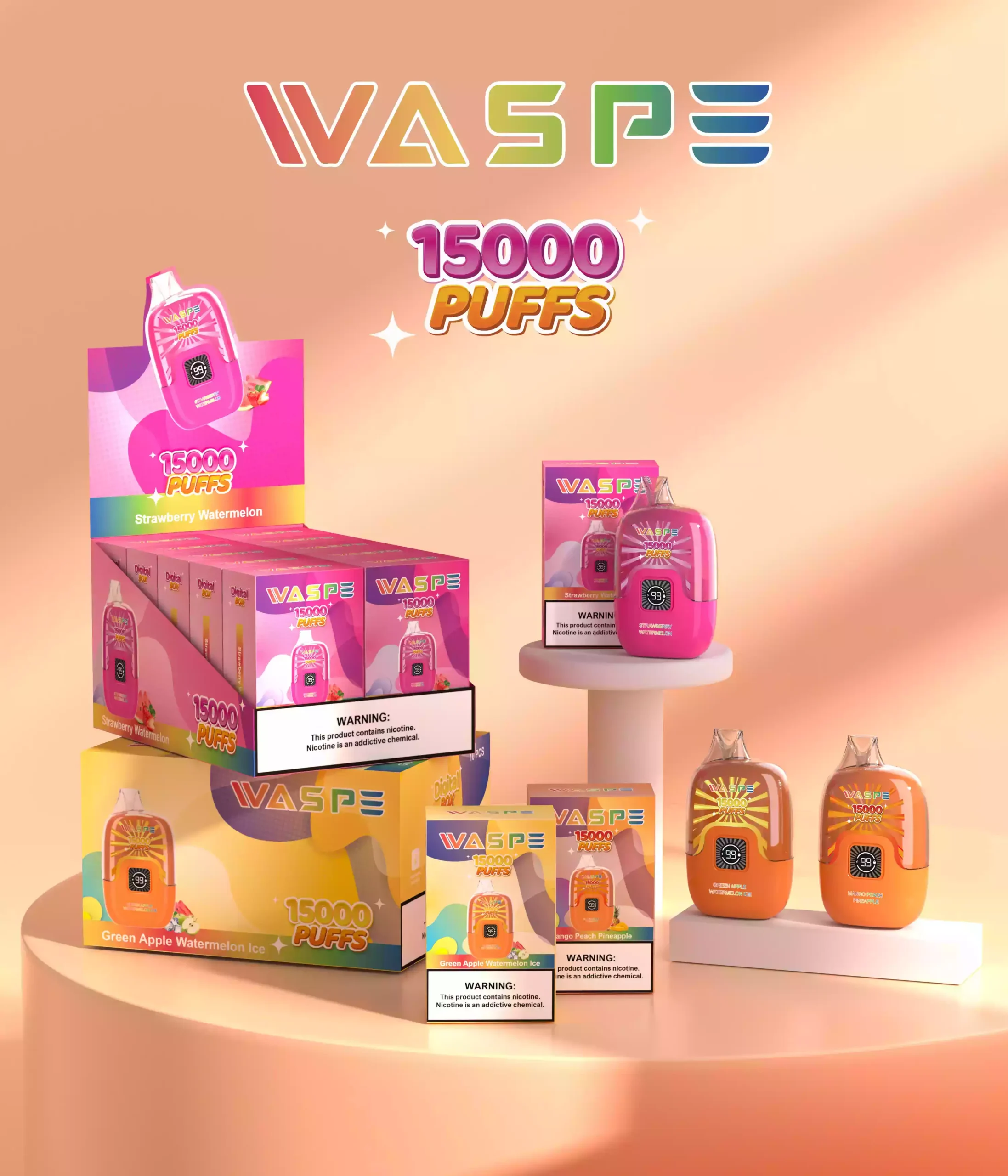WASPE 15000 Puffs Digital Box Disposable Vape with LED Display (4) WASPE 15000 Puffs Digital Box Disposable Vape with LED Display (4)