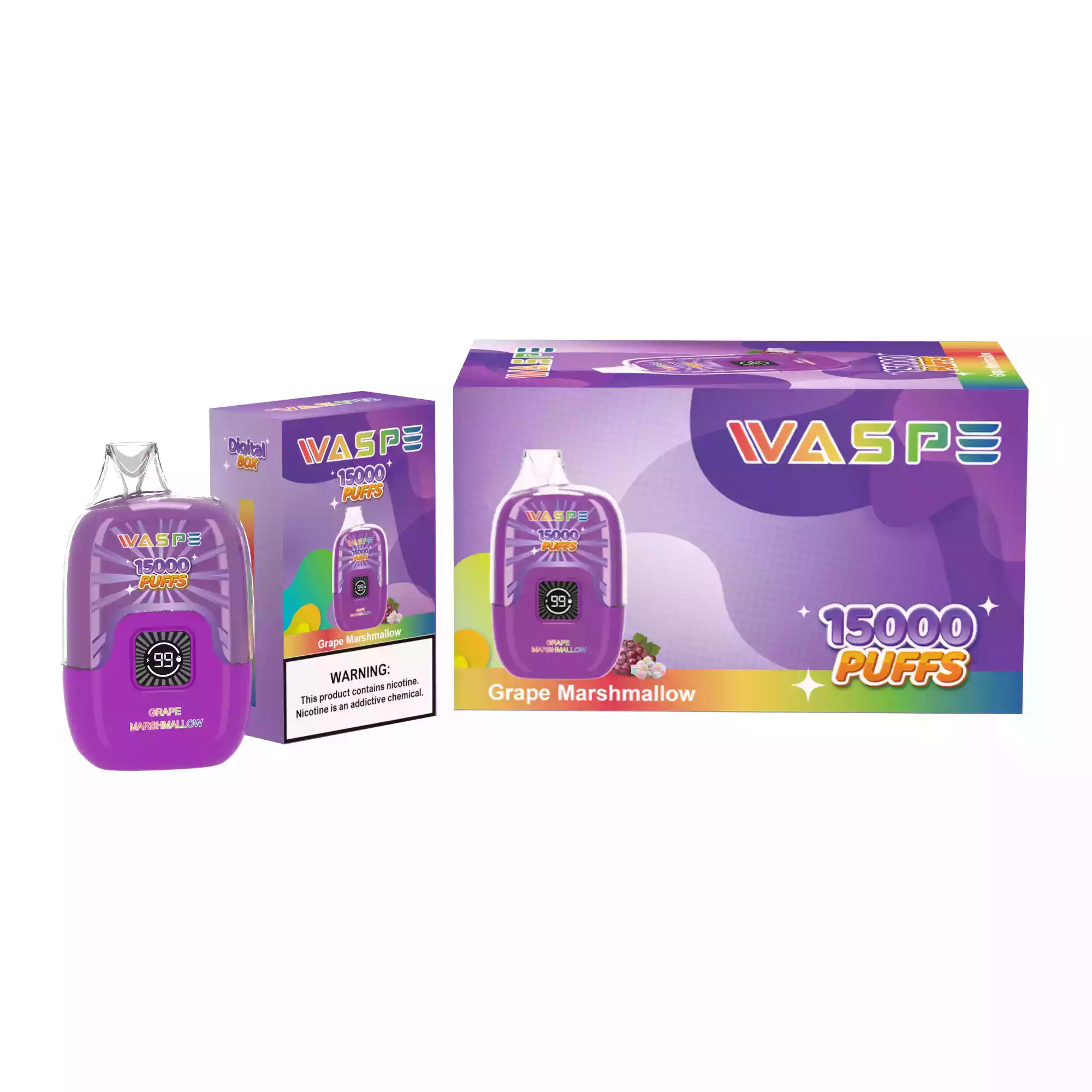 WASPE 15000 Puffs Digital Box Disposable Vape with LED Display (7) WASPE 15000 Puffs Digital Box Disposable Vape with LED Display (7)