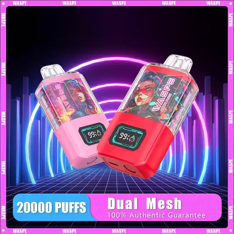 WASPE 20000 Puffs Dual Mesh Box Disposable Vape with LED Display (8) WASPE 20000 Puffs Dual Mesh Box Disposable Vape with LED Display (8)