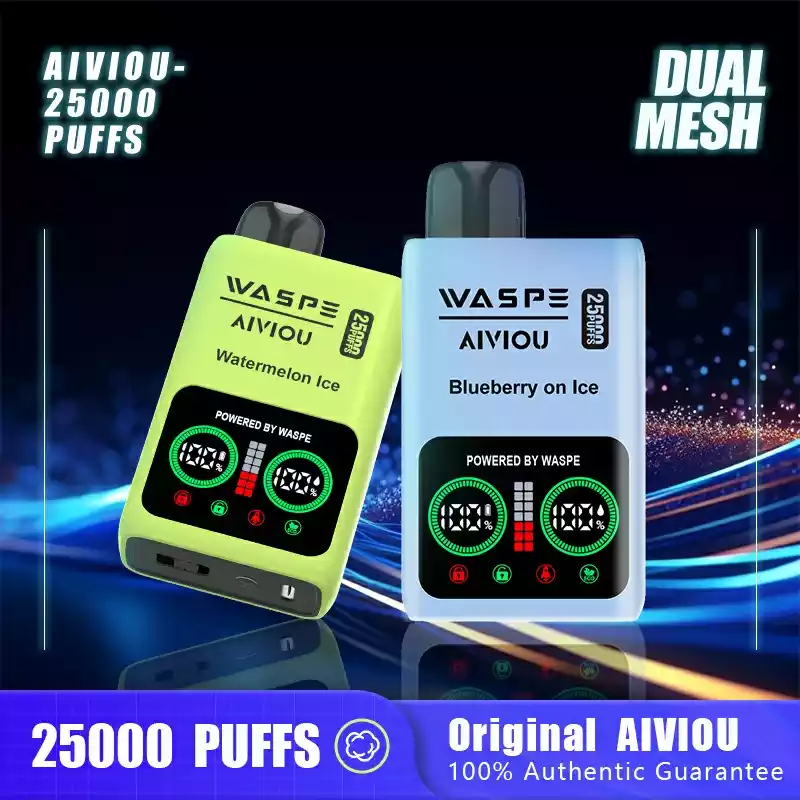 WASPE 25000 Puffs Dual Mesh Box Disposable Vape with LED Display (2) WASPE 25000 Puffs Dual Mesh Box Disposable Vape with LED Display (2)