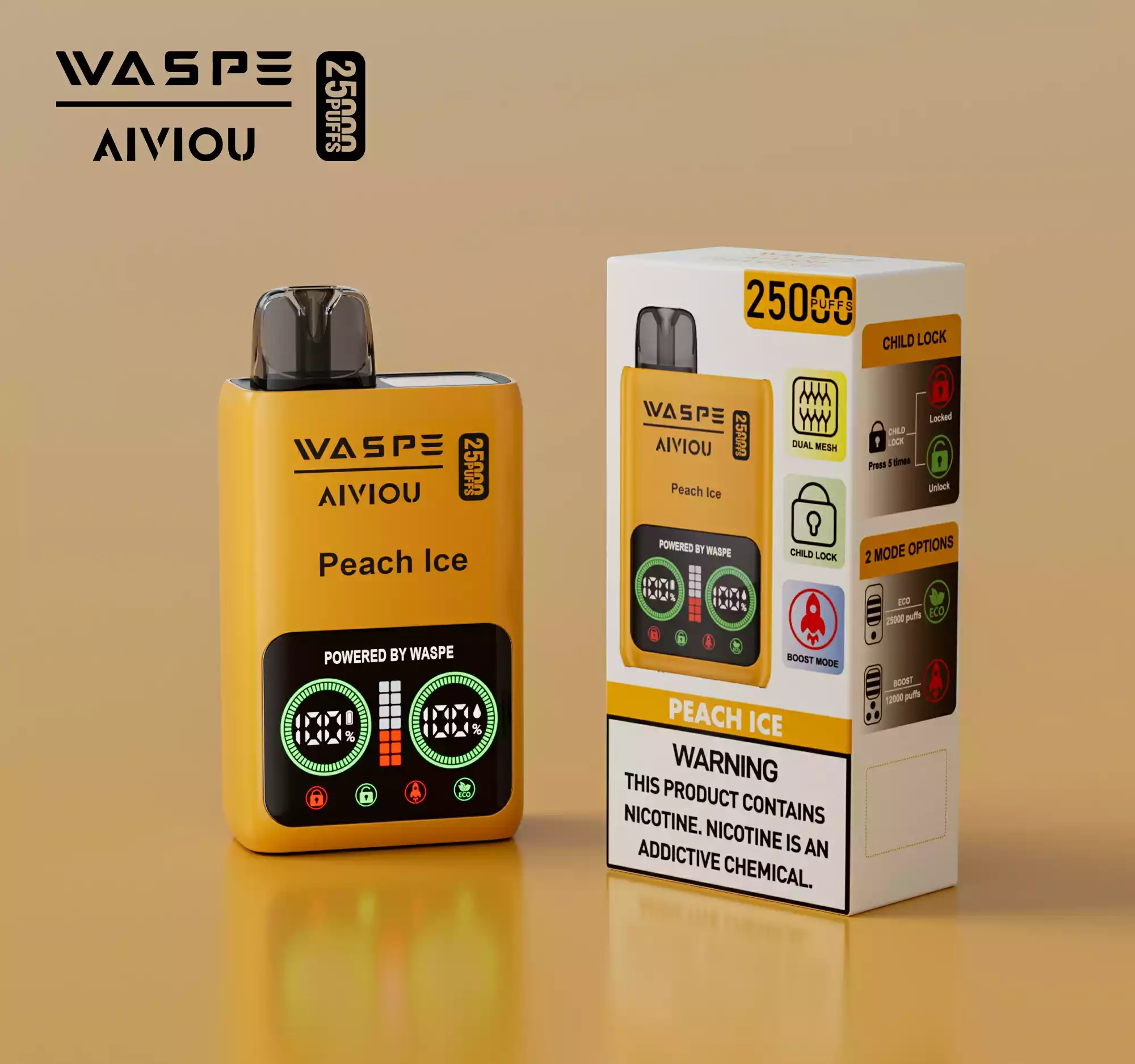 WASPE 25000 Puffs Dual Mesh Box Disposable Vape with LED Display (28) WASPE 25000 Puffs Dual Mesh Box Disposable Vape with LED Display (28)