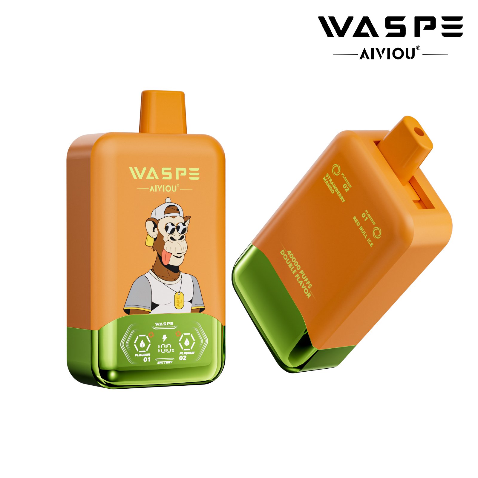 WASPE Double Flavor 40000 Puffs LCD Display, Mesh Coil Disposable Vape Pen (33) WASPE Double Flavor 40000 Puffs LCD Display, Mesh Coil Disposable Vape Pen (33)