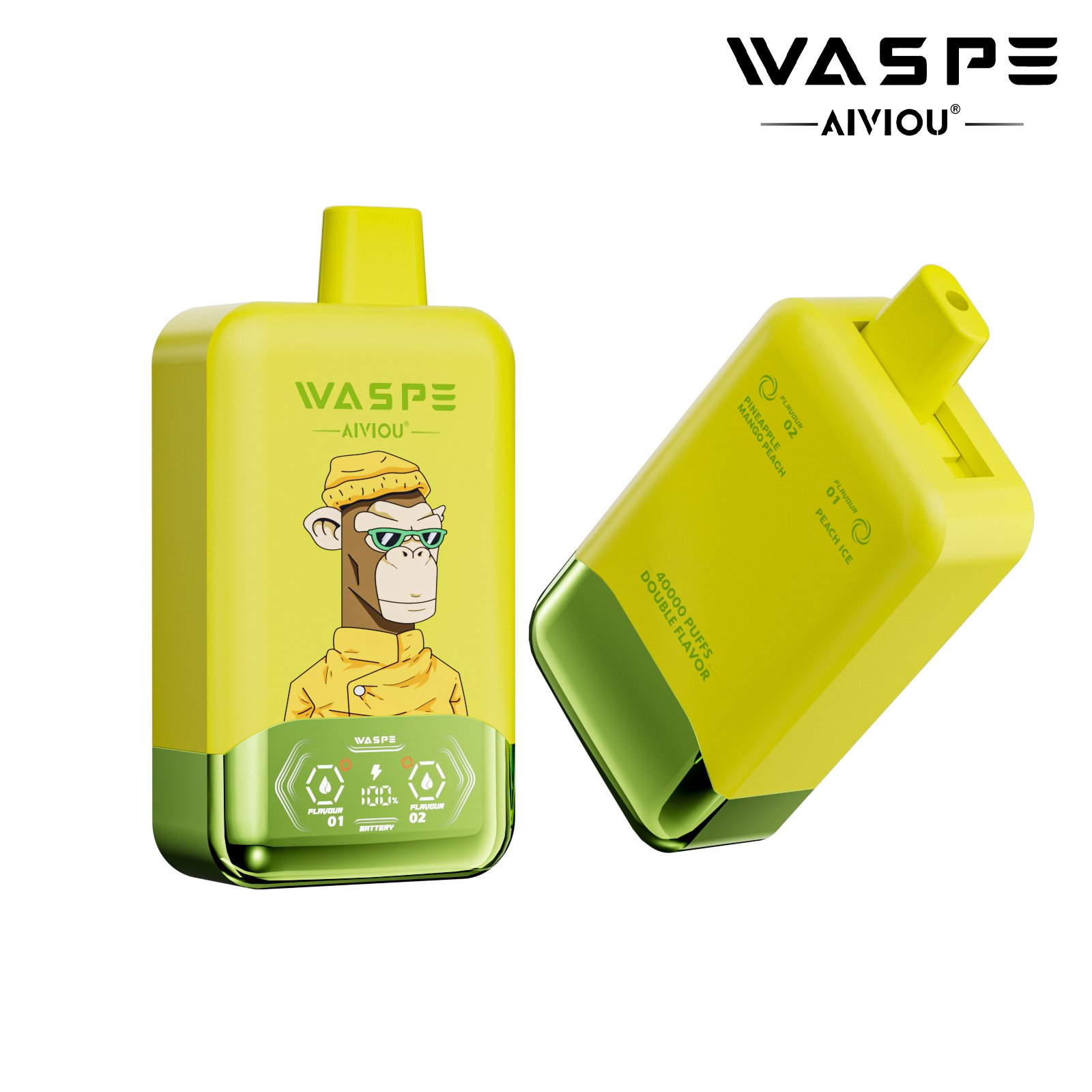 WASPE Double Flavor 40000 Puffs LCD Display, Mesh Coil Disposable Vape Pen (34) WASPE Double Flavor 40000 Puffs LCD Display, Mesh Coil Disposable Vape Pen (34)