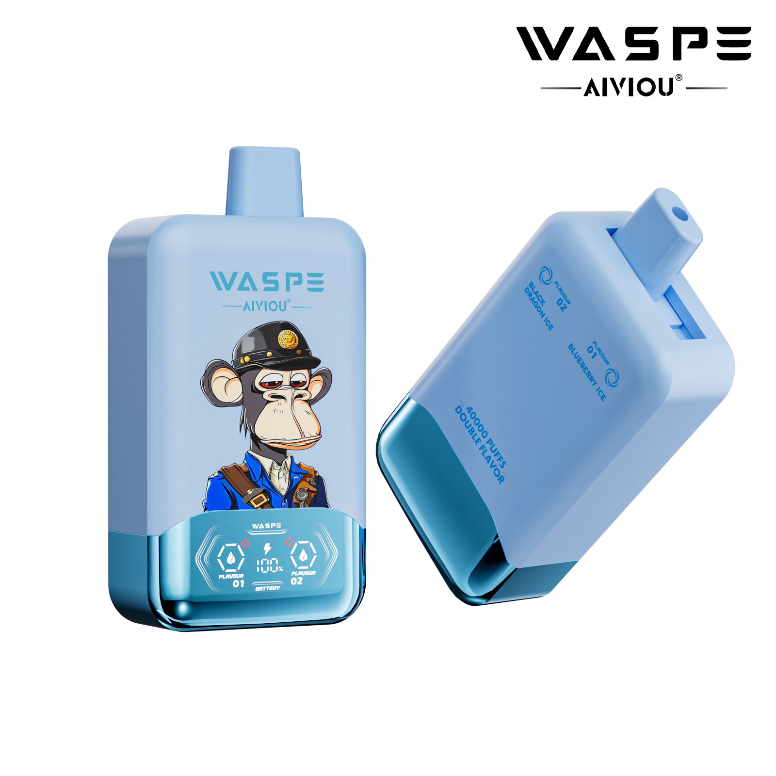 WASPE Double Flavor 40000 Puffs LCD Display, Mesh Coil Disposable Vape Pen (44) WASPE Double Flavor 40000 Puffs LCD Display, Mesh Coil Disposable Vape Pen (44)