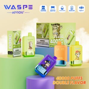 WASPE Doppio gusto 40000 boccate Display LCD, bobina a rete Penna da svapo usa e getta