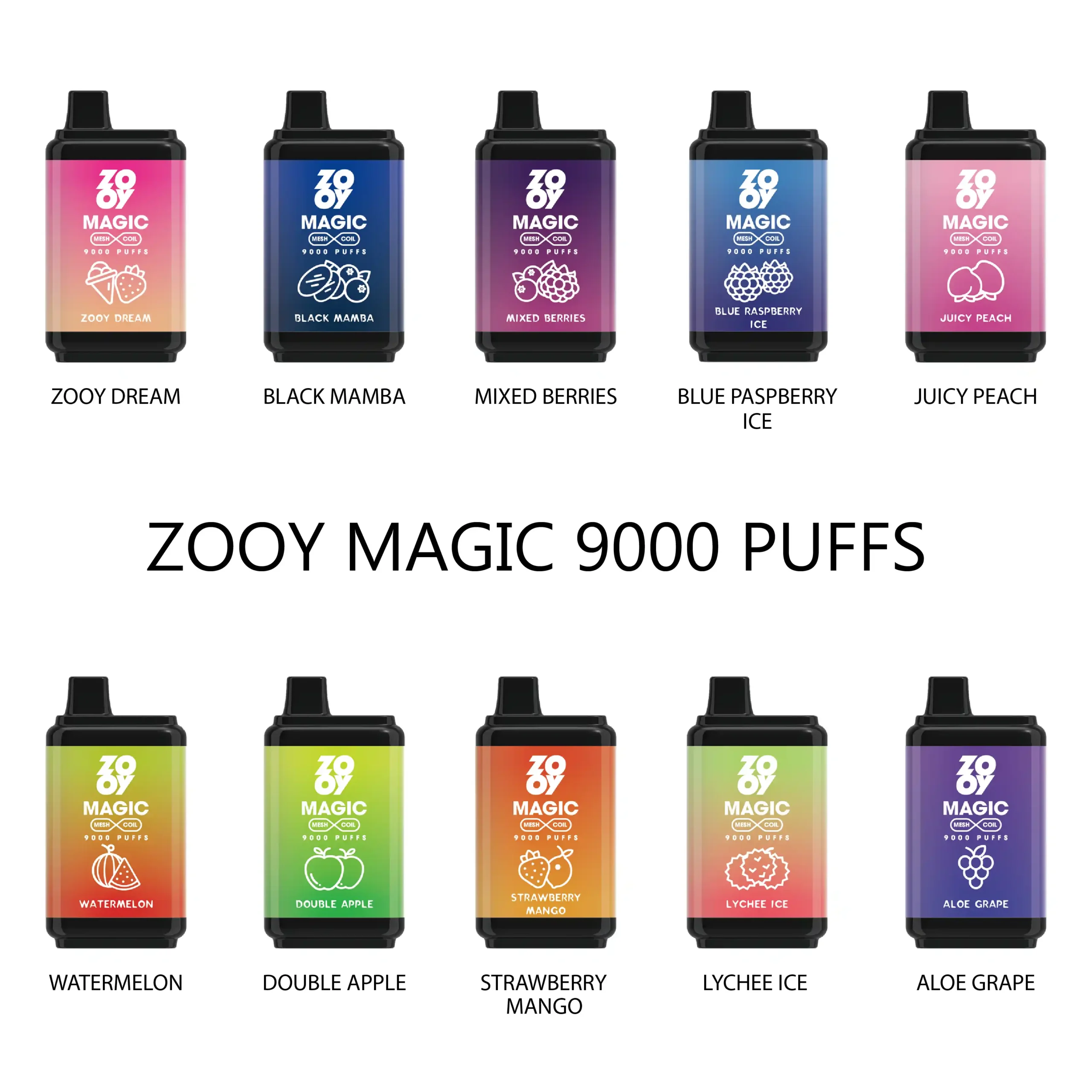 ZOOY MAGIC 9000 puffs 0% 2% 5% Nicotine Latest Original Disposable Vape Pen (1) ZOOY MAGIC 9000 puffs 0% 2% 5% Nicotine Latest Original Disposable Vape Pen (1)