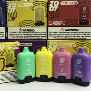 ZOOY RAINBOW 16000 Puffs 0% 5% Nicotine Smart Display Screen Touch Screen Controls
