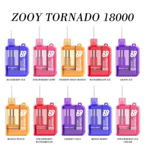 ZOOY Tornado 18000 Puffs Disposable Vape Customizable Draws and Smooth Vaping Experience