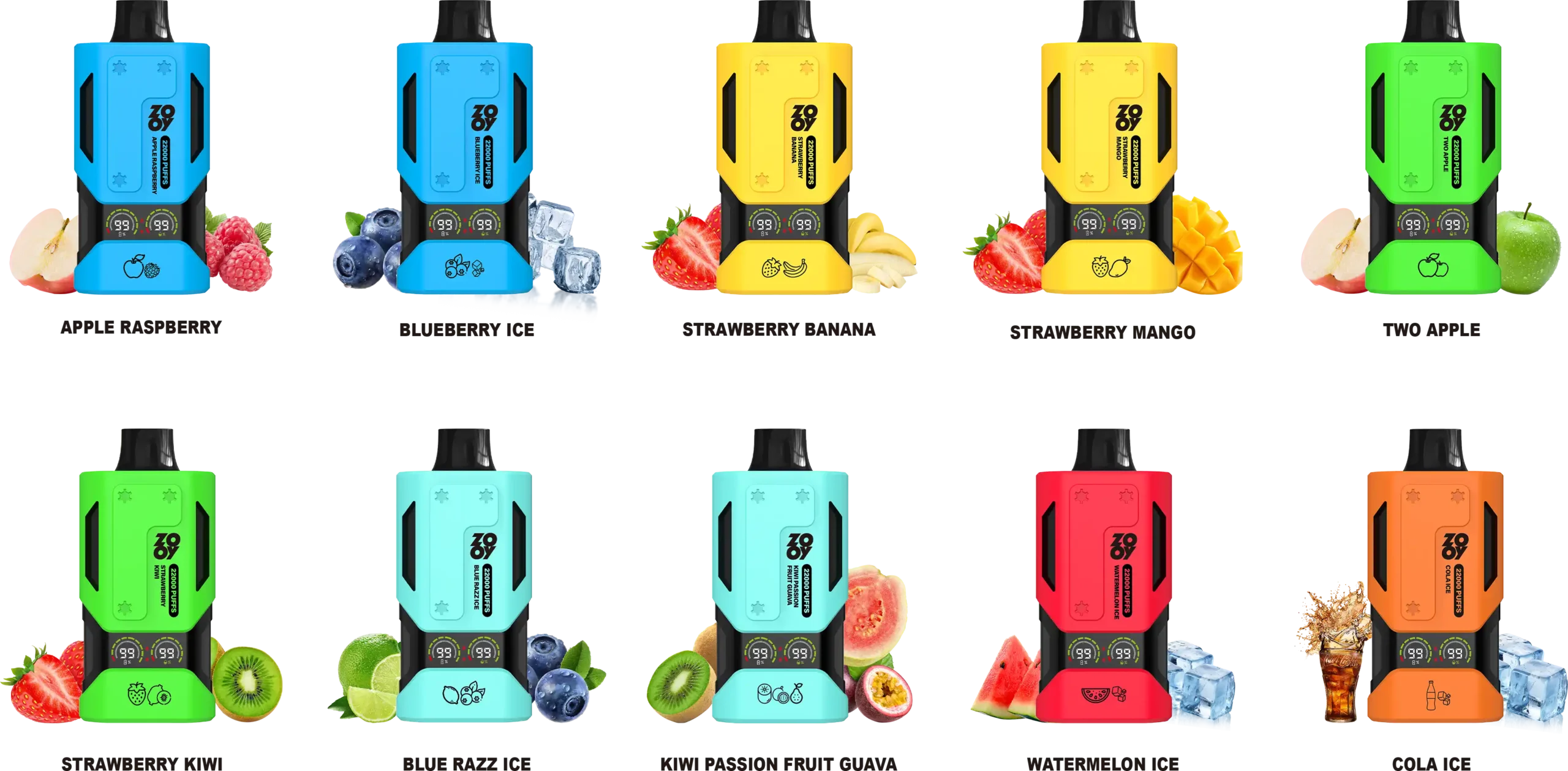 ZOOY Vapor 22000 Puffs Disposable Vape Smart Display & Customizable Airflow for Ultimate Vaping (41) ZOOY Vapor 22000 Puffs Disposable Vape Smart Display & Customizable Airflow for Ultimate Vaping (41)