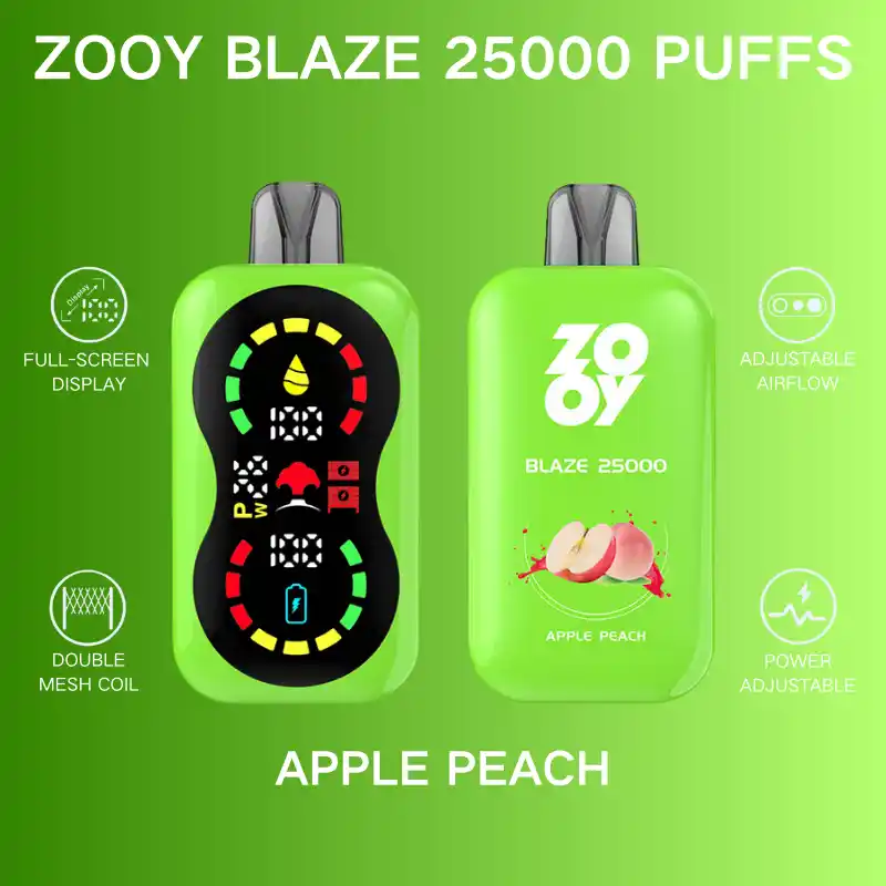 Zooy Blaze 25000 Puffs –Child Lock, LCD Display, Mesh Coil Disposable Vape Pen (20) Zooy Blaze 25000 Puffs –Child Lock, LCD Display, Mesh Coil Disposable Vape Pen (20)