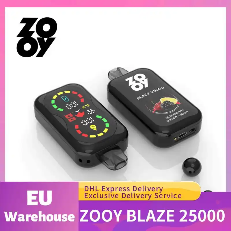 Zooy Blaze 25000 Puffs –Child Lock, LCD Display, Mesh Coil Disposable Vape Pen (21) Zooy Blaze 25000 Puffs –Child Lock, LCD Display, Mesh Coil Disposable Vape Pen (21)