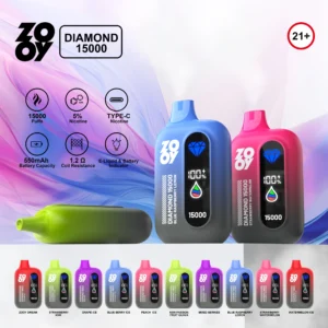 Zooy Diamond 15000 Puffs Disposable VapeDisplay diamond shapedrunning  lamp
