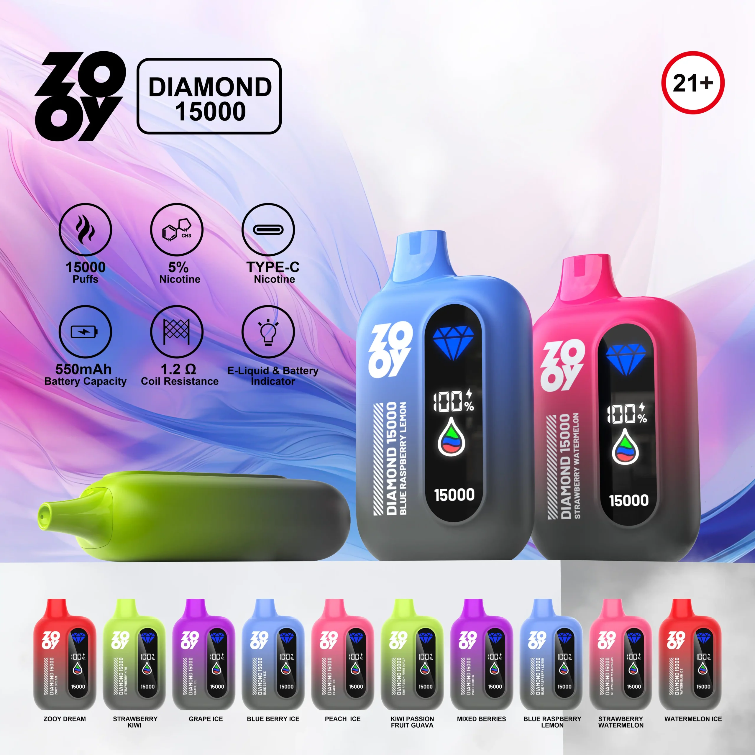 Zooy Diamond 15000 Puffs (17) Zooy Diamond 15000 Puffs (17)
