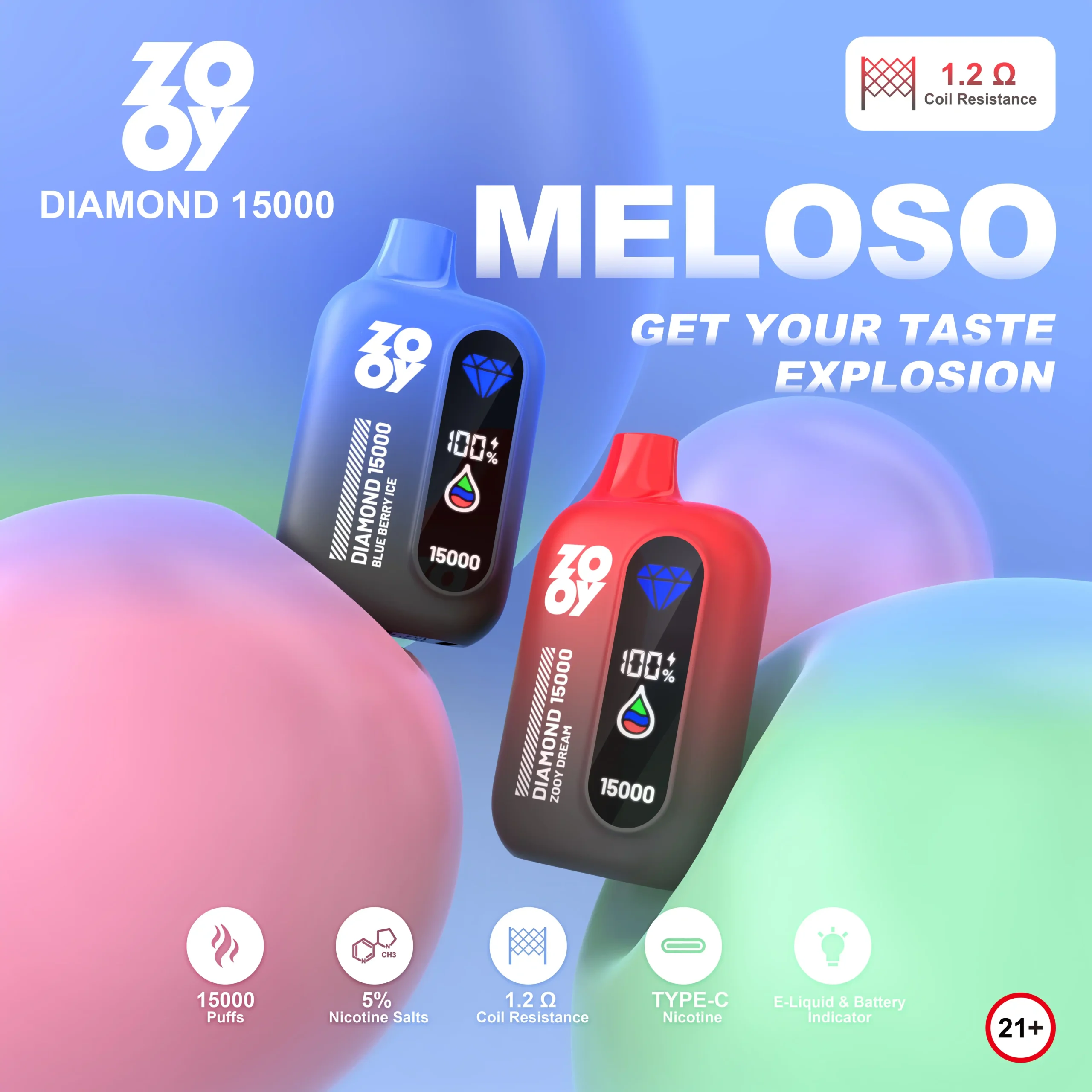 Zooy Diamond 15000 Puffs (2) Zooy Diamond 15000 Puffs (2)