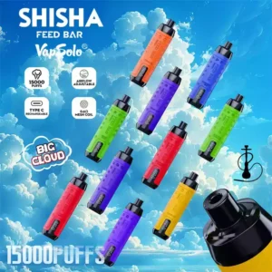 vapsolo shisha 15000 puffs 0% 2% Nicotine Latest Mesh CoilDisposable Vape Pen